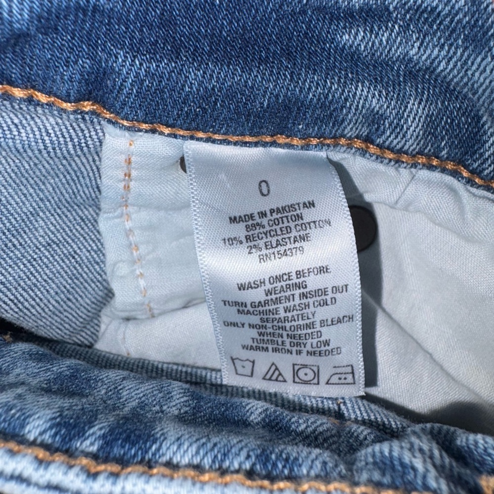 Aeropostale Curvy Mom High-Rise Distressed‎ Denim Shorts  Women’s Size 0 - Picture 3 of 7